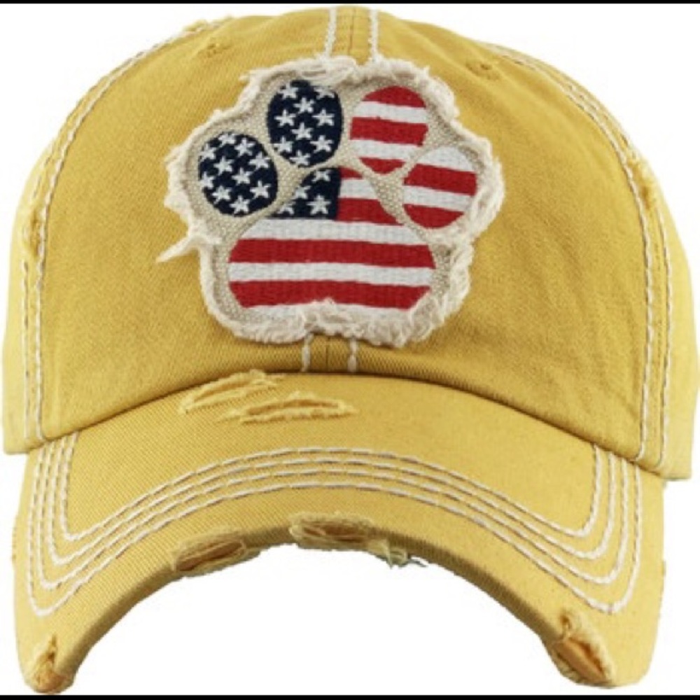 PAW FLAG WASHED VINTAGE BALLCAP